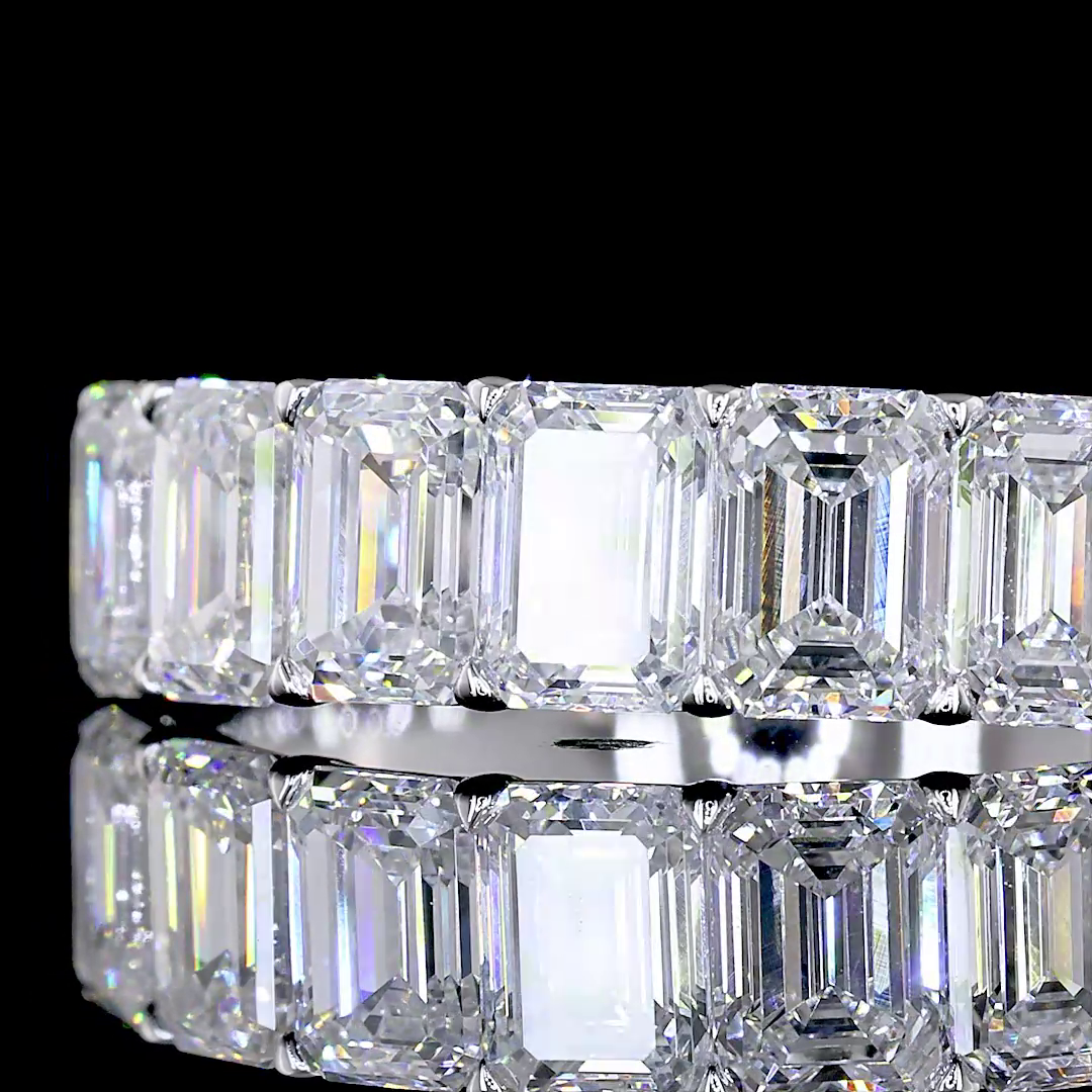 2ctw Prong Emerald Seven Stone Band