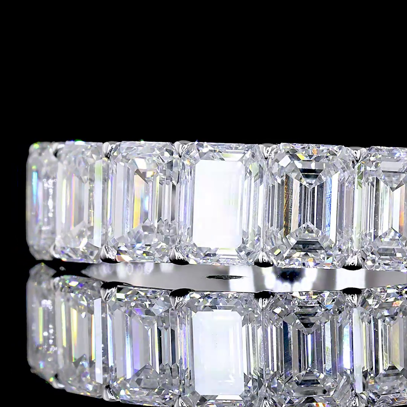 2ctw Prong Emerald Seven Stone Band