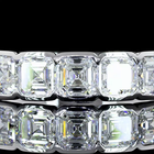 1ctw Half Bezel Asscher Five Stone Band