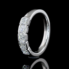 1ctw Half Bezel Asscher Five Stone Band