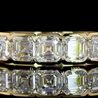 1ctw Bezel Asscher Five Stone Band