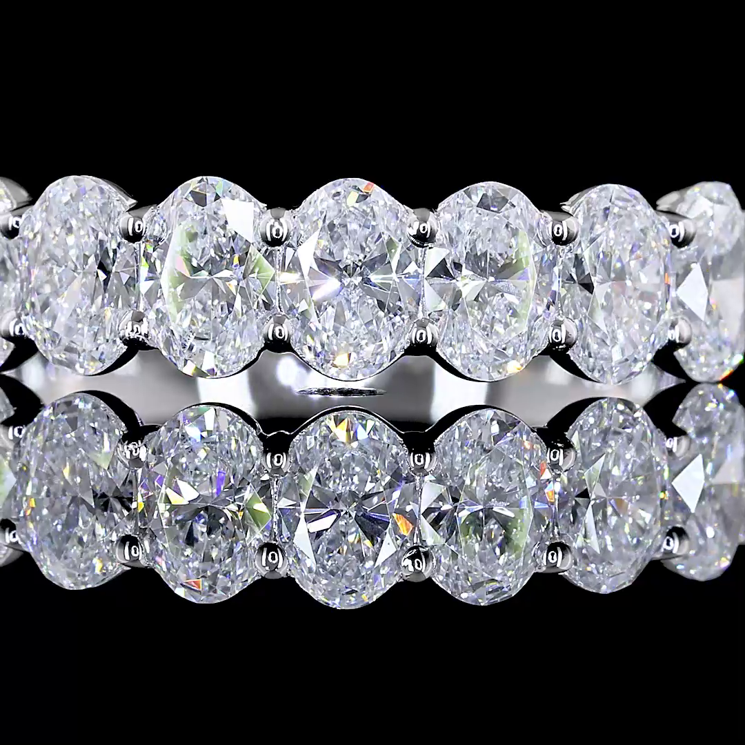 3/4ctw Prong Oval Seven Stone Band