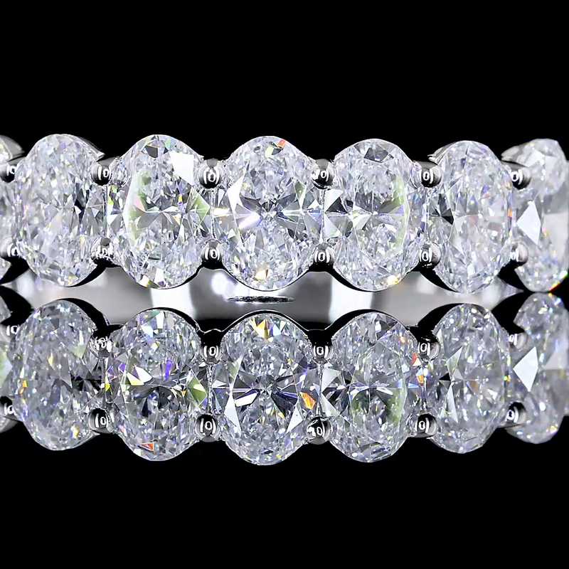 3/4ctw Prong Oval Seven Stone Band
