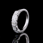2ctw Bezel Asscher Five Stone Band