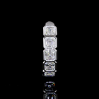 2ctw Bezel Asscher Five Stone Band