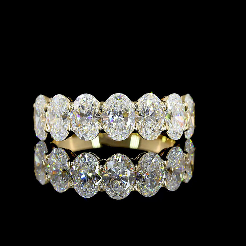 3ctw Prong Oval Seven Stone Band