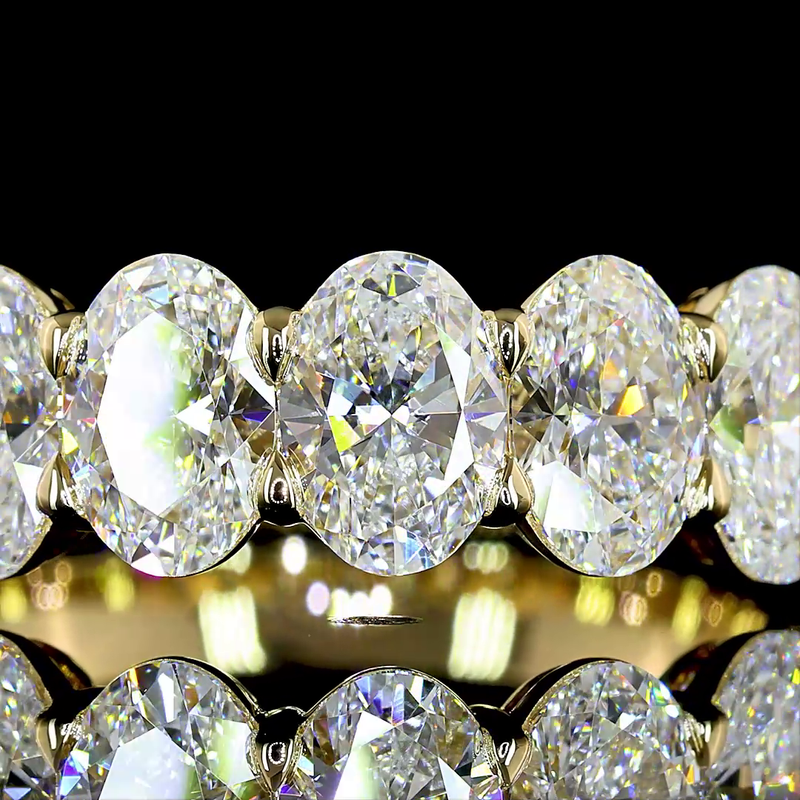 3ctw Prong Oval Seven Stone Band