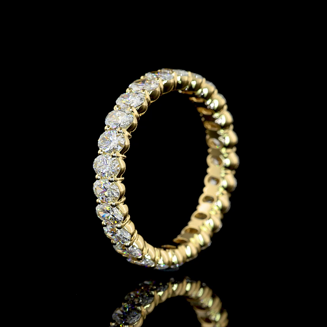 5ctw Prong Oval Eternity Band