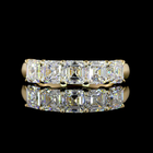 2ctw Prong Asscher Five Stone Band