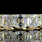 2ctw Prong Asscher Five Stone Band