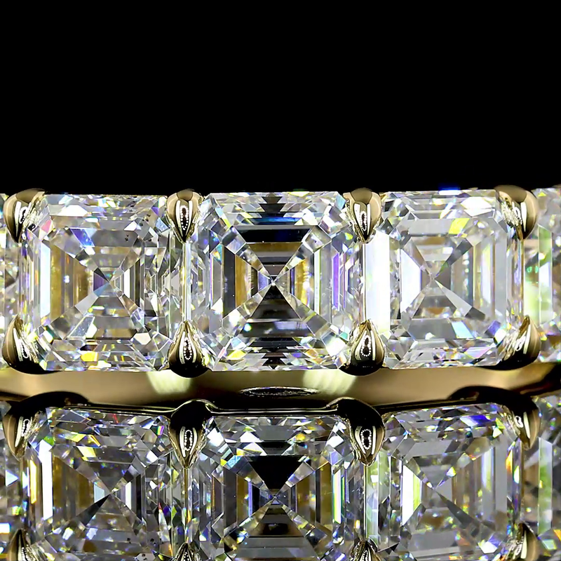 2ctw Prong Asscher Five Stone Band