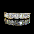 3-1/4ctw Prong Asscher Seven Stone Band