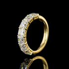 3-1/4ctw Prong Asscher Seven Stone Band