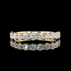 1ctw U Prong Round Half Eternity Band