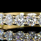 1ctw U Prong Round Half Eternity Band