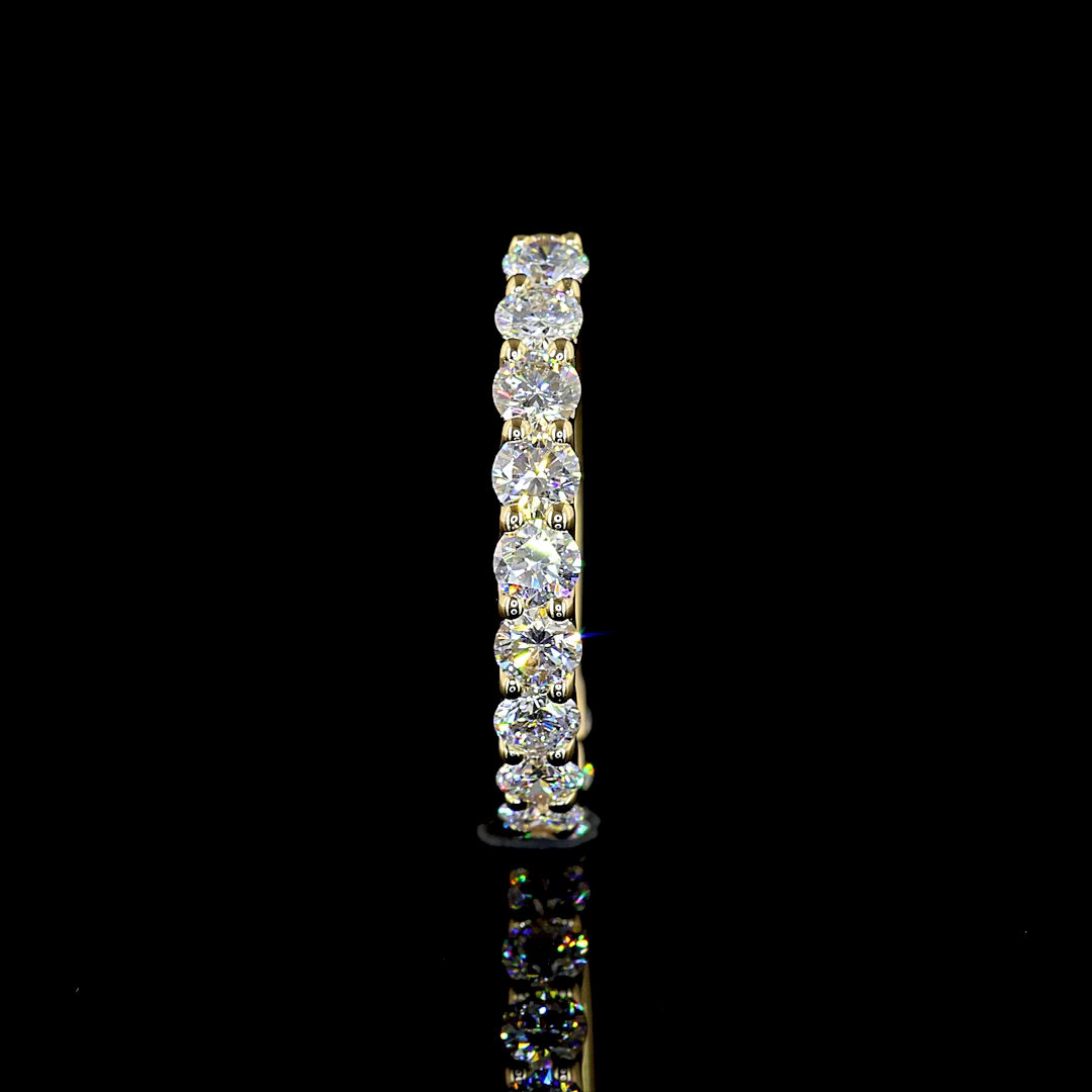 1ctw U Prong Round Half Eternity Band