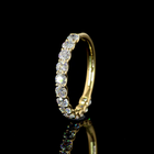 1ctw U Prong Round Half Eternity Band