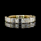 2ctw Prong East West Emerald Half Eternity Band