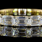 2ctw Prong East West Emerald Half Eternity Band