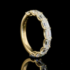 2ctw Prong East West Emerald Half Eternity Band