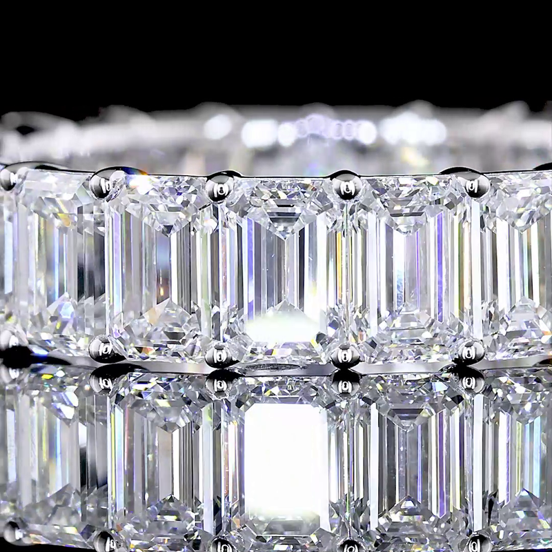5ctw Emerald Prong Diamond Eternity Band