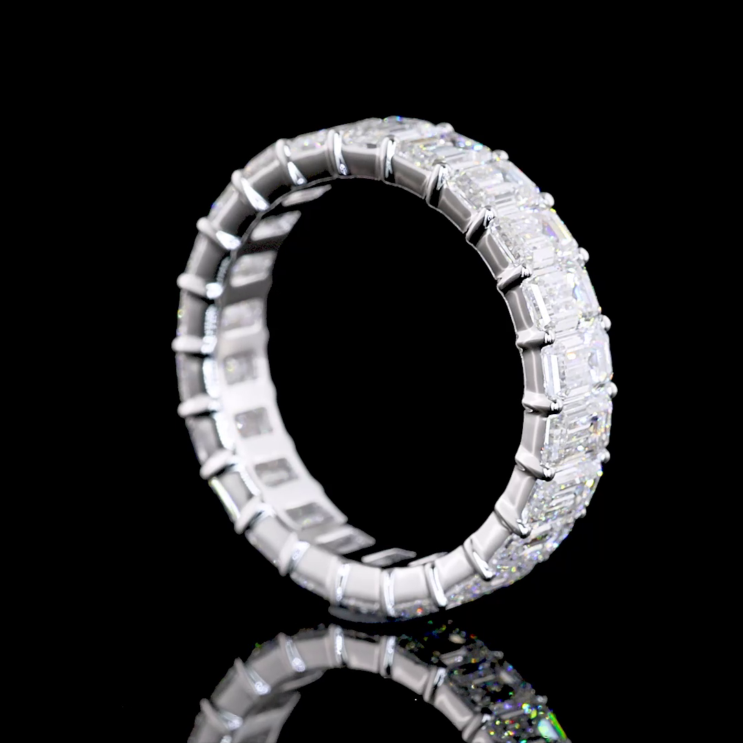 5ctw Emerald Prong Diamond Eternity Band