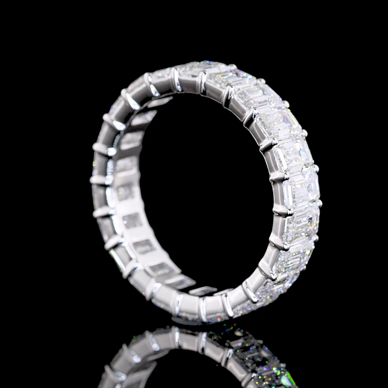 5ctw Emerald Prong Diamond Eternity Band
