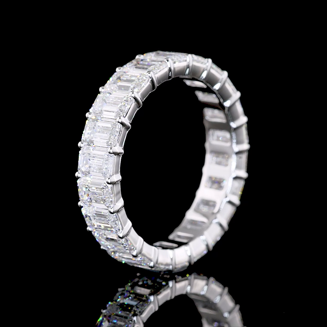 5ctw Emerald Prong Diamond Eternity Band