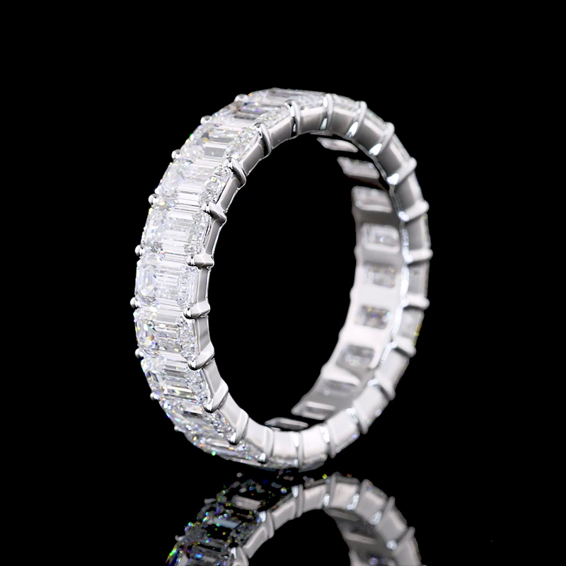 5ctw Emerald Prong Diamond Eternity Band