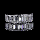 4ctw Emerald Prong Diamond Half Eternity Band
