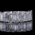 4ctw Emerald Prong Diamond Half Eternity Band