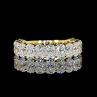 3ctw Cushion Prong Diamond 3/4 Eternity Band