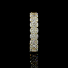 3ctw Cushion Prong Diamond 3/4 Eternity Band