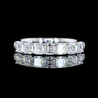 1ctw Prong Asscher Seven Stone Band