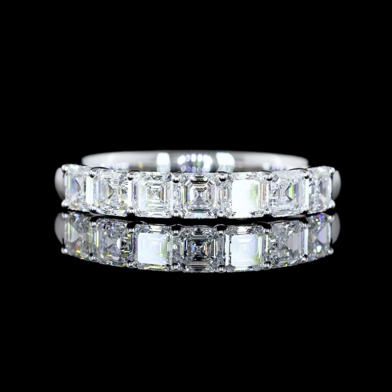 1ctw Prong Asscher Seven Stone Band