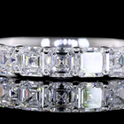 1ctw Prong Asscher Seven Stone Band