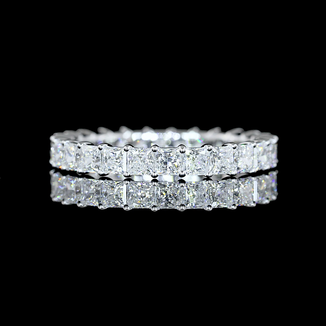 1-3/4ctw Prong Princess Eternity Band