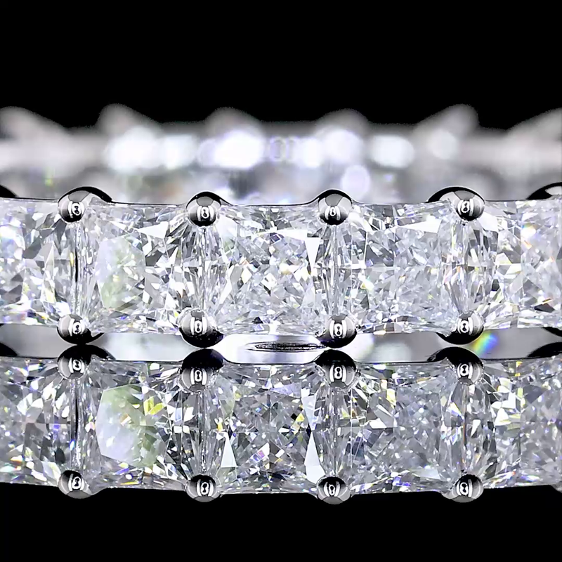 1-3/4ctw Prong Princess Eternity Band