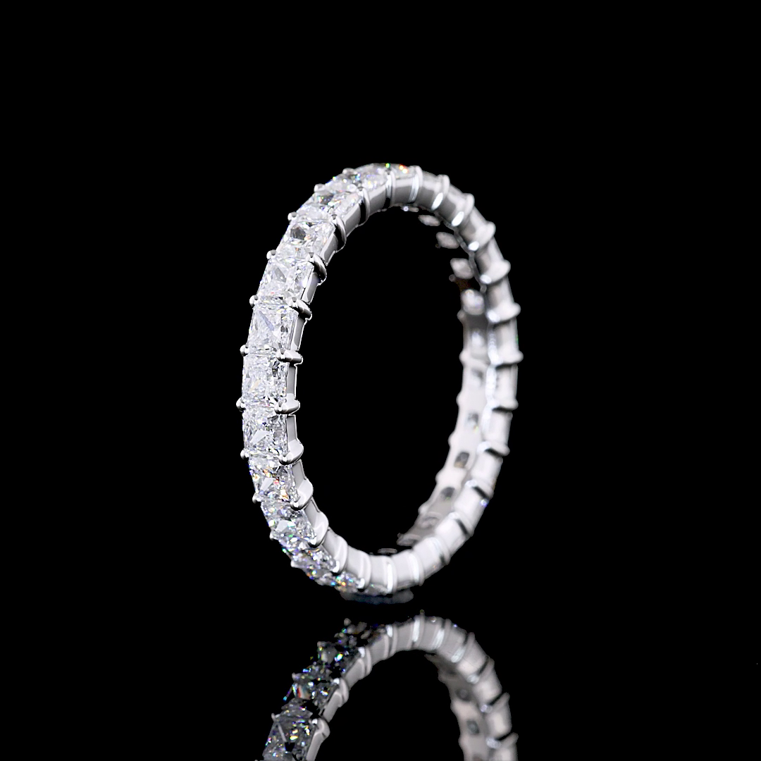 1-3/4ctw Prong Princess Eternity Band