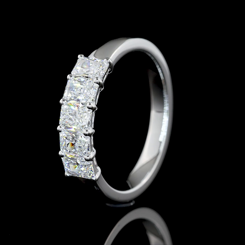 1ctw Prong Radiant Five Stone Band