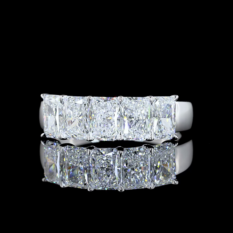 2ctw Prong Radiant Five Stone Band