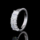 2ctw Prong Radiant Five Stone Band