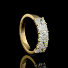 2ctw Prong Radiant Five Stone Band