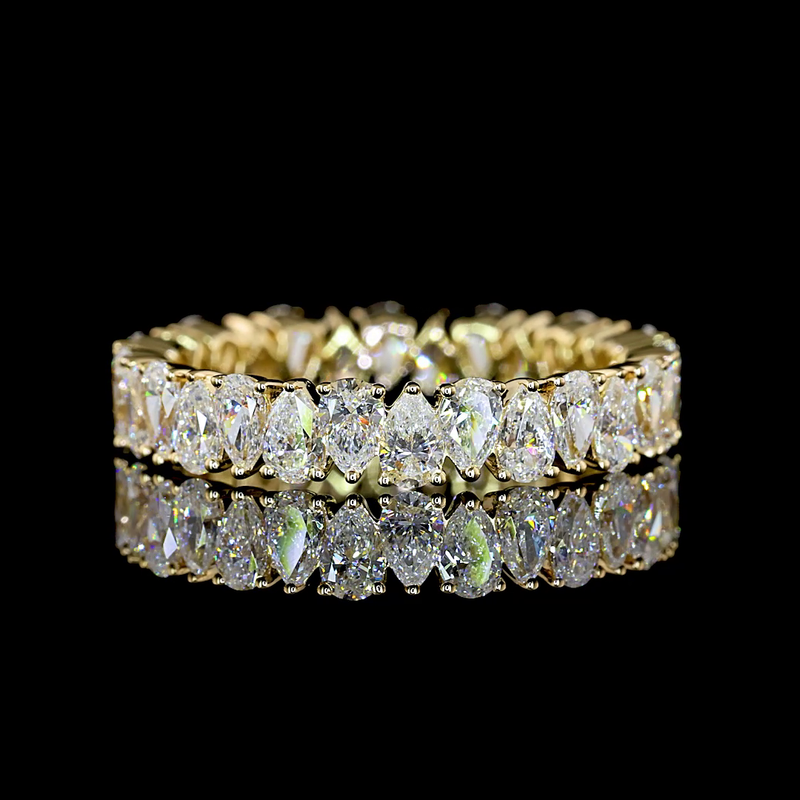 4ctw Prong Pear Eternity Band
