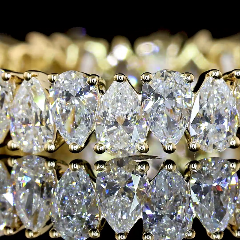 4ctw Prong Pear Eternity Band
