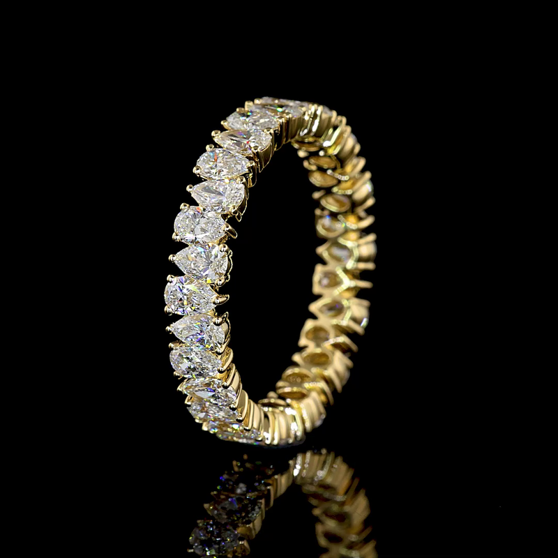4ctw Prong Pear Eternity Band