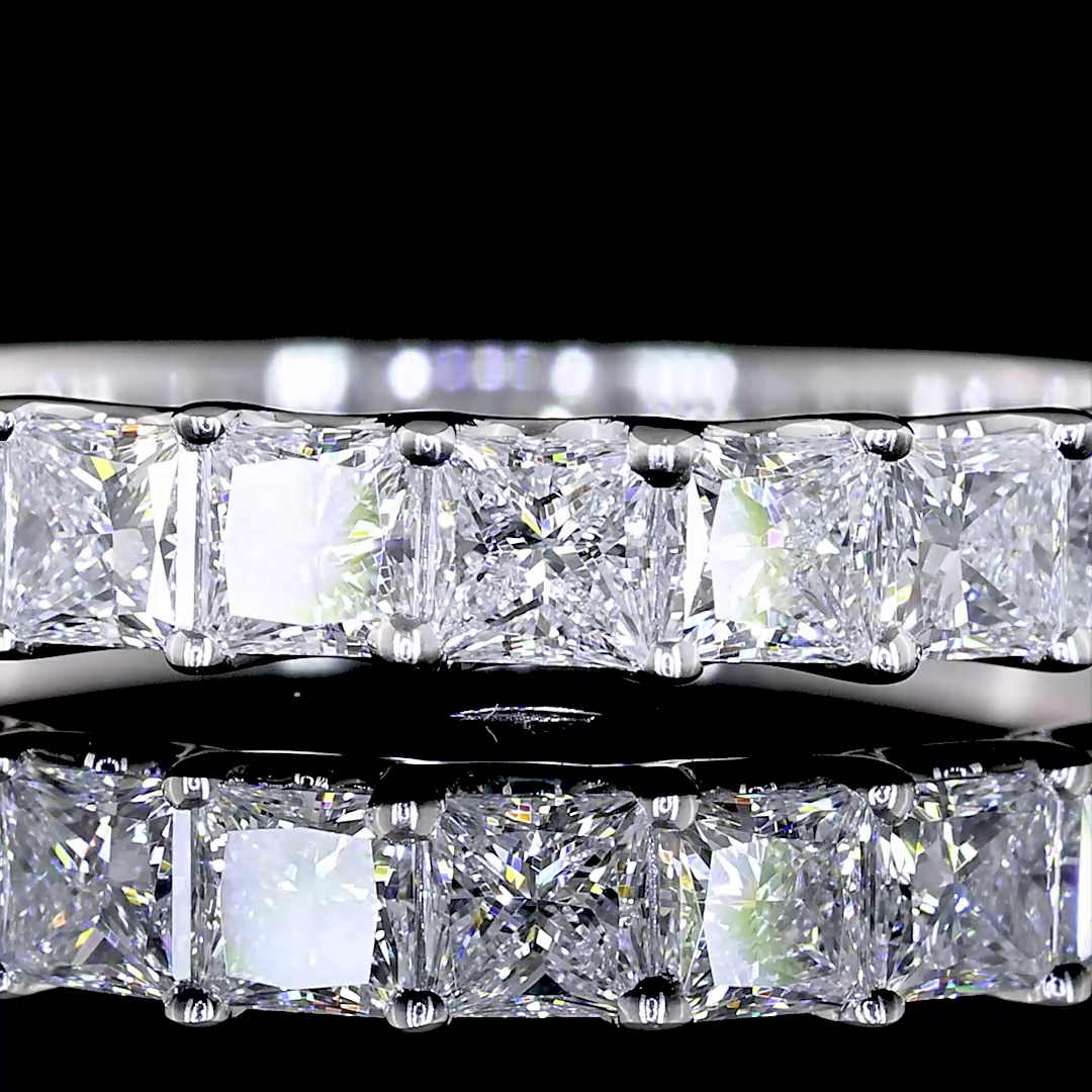 1ctw U Prong Princess Half Eternity Band