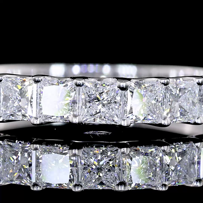 1ctw U Prong Princess Half Eternity Band