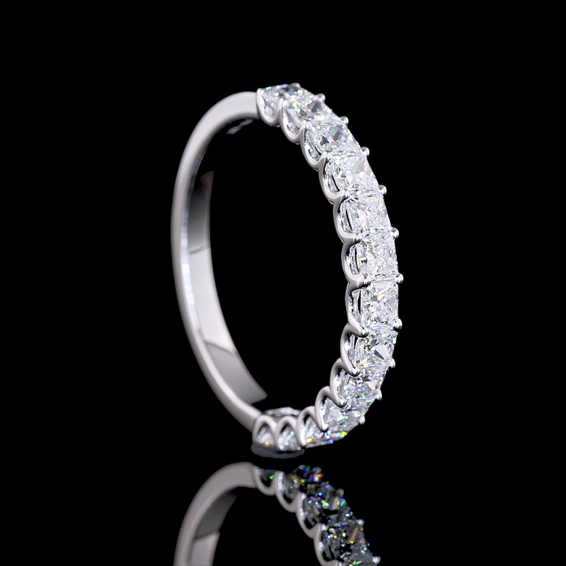 1ctw U Prong Princess Half Eternity Band