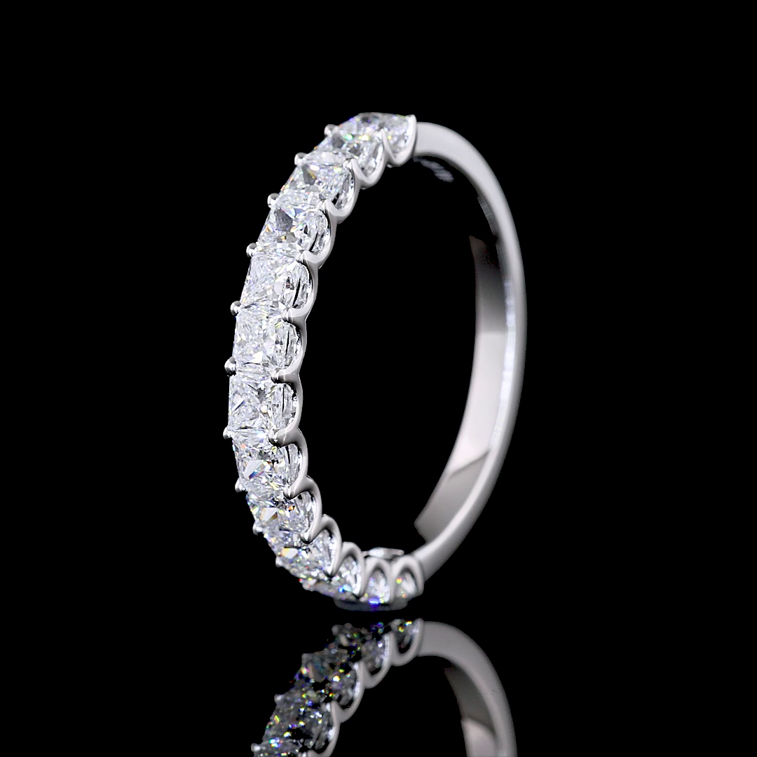 1ctw U Prong Princess Half Eternity Band